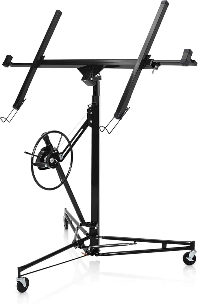 Drywall Plasterboard Lifter with Wheels, 11FT Portable Drywall Hoist Jack Tool